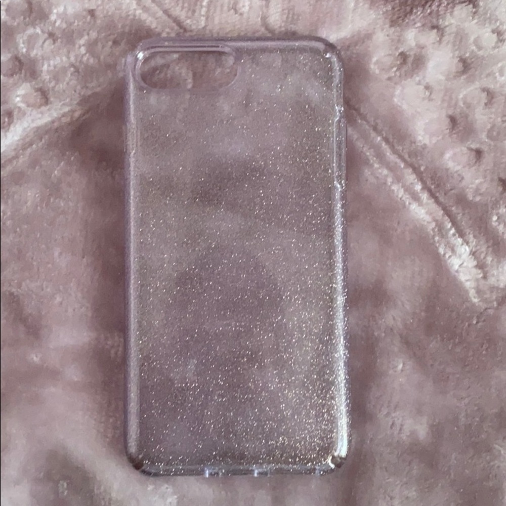 Clear sliver sparkly iPhone 7 Plus case